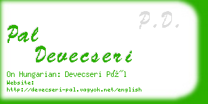 pal devecseri business card